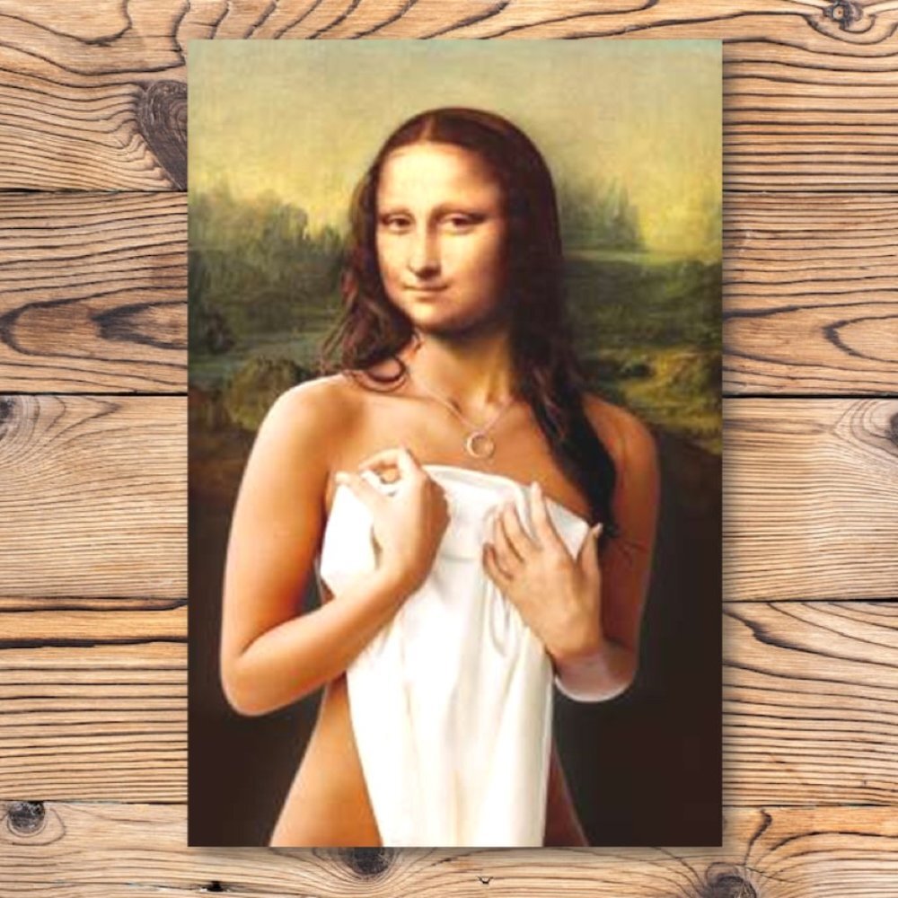 Sexy Mona Lisa Portrait Parody Refrigerator Locker Fridge Magnet
